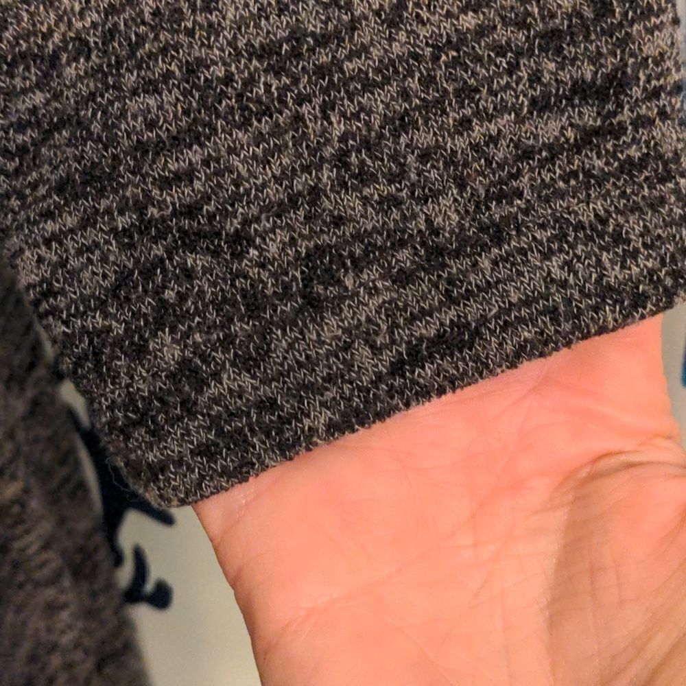 Just Taylor Charcoal Grey Heather Knit Cowel Neck Dress 3/4 Length Sleeves Sz 6 - Picture 5 of 8
